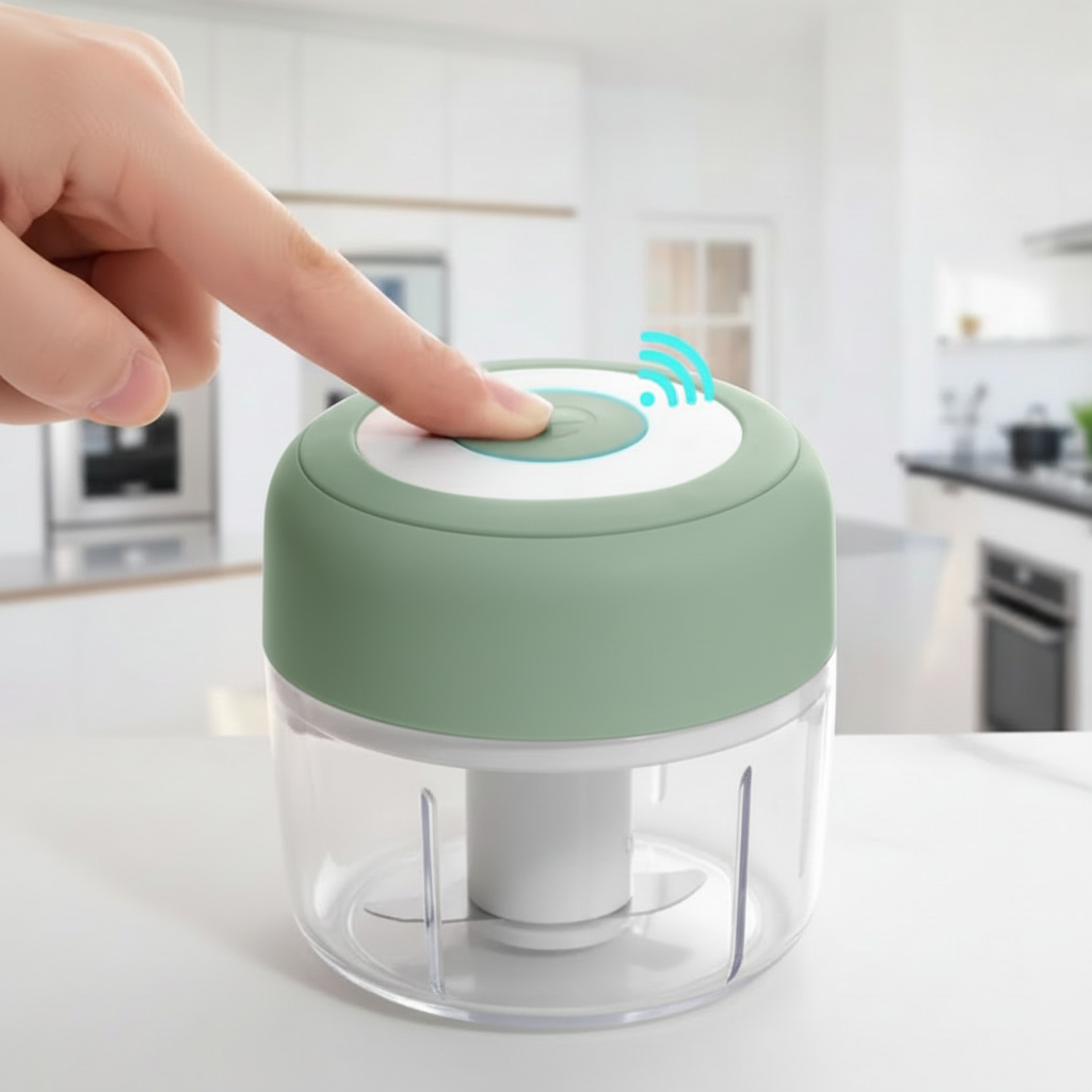 Garlic Chopper Sage Green – One Touch