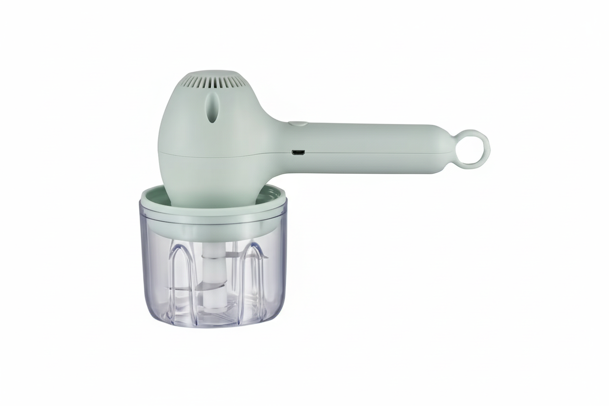 Mint green mixer with chopper bowl